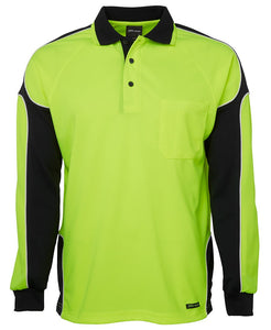 JB'S HI VIS L/S ARM PANEL POLO