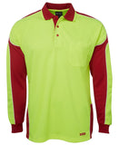 JB'S HI VIS L/S ARM PANEL POLO