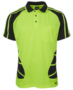 JB'S HI VIS S/S SPIDER POLO - 6HSP