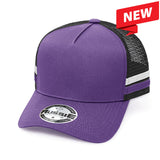 KIDS A-FRAME STRIPED TRUCKER CAP-AH458