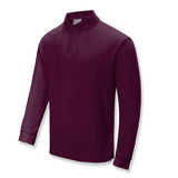 Adults Plain Breezeway Micromesh Long Sleeve Polo (S- XL)