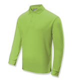 Adults Plain Breezeway Micromesh Long Sleeve Polo (S- XL)