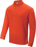 Adults Plain Breezeway Micromesh Long Sleeve Polo (S- XL)