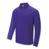 Adults Plain Breezeway Micromesh Long Sleeve Polo (S- XL)