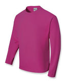 Unisex Kids Plain Breezeway Micromesh Long Sleeve Tee - (4-10)