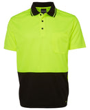 ADULTS Hi Vis Non Cuff Traditional Polo - Lime Range - 6HVNC