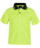 ADULTS Hi Vis Non Cuff Traditional Polo - Lime Range - 6HVNC