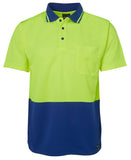 ADULTS Hi Vis Non Cuff Traditional Polo - Lime Range - 6HVNC