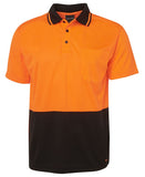 Hi Vis Non Cuff Traditional Polo - Orange Range