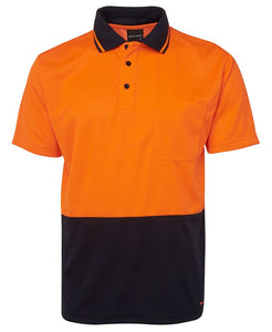 Hi Vis Non Cuff Traditional Polo - Orange Range