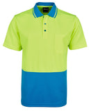 ADULTS Hi Vis Non Cuff Traditional Polo - Lime Range - 6HVNC