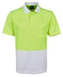 ADULTS Hi Vis Non Cuff Traditional Polo - Lime Range - 6HVNC