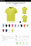 PODIUM NEW FIT POLY TEE (7PNFT) - (4XL -5XL)