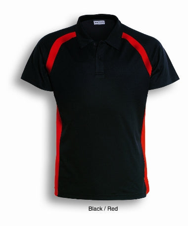 Mens Short Sleeve Contrast Panel Polo-CP0919 (S -2XL)