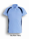 Mens Short Sleeve Contrast Panel Polo-CP0919 (S -2XL)